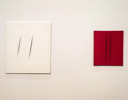 Lucio Fontana at Cardi Gallery, via Art Observed