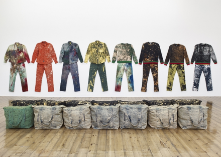 Sterling Ruby, Work Wear: Garment and Textile Archive 2008 - 2016 (Installation View), via Sprüth Magers