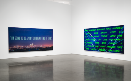 Alex Israel & Brett Easton Ellis (Installation View), via Gagosian