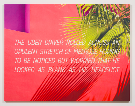 Alex Israel & Brett Easton Ellis, The Uber Driver (2016), via Gagosian