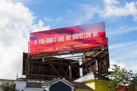 Alex Israel & Brett Easton Ellis's Show Billboard, via Gagosian