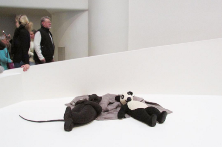 Fischli Weiss, Rat and Bear (Sleeping) (2008), via Art Observed