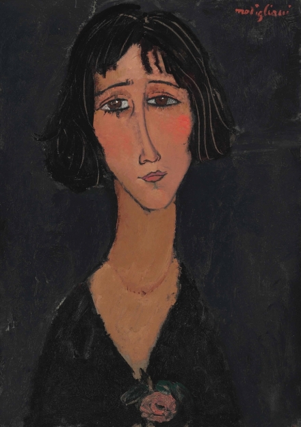 Amedeo Modigliani, Jeune femme à la rose (Margherita) 91916), via Christie's