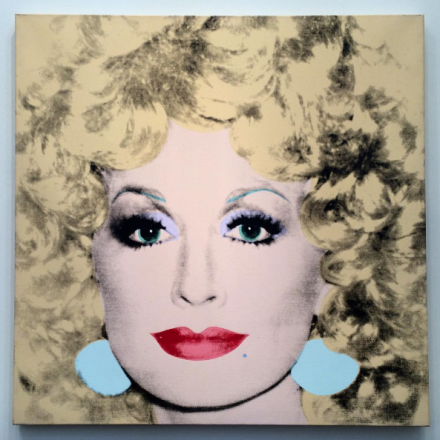 Andy Warhol, Dolly Parton (1985), via Art Observed