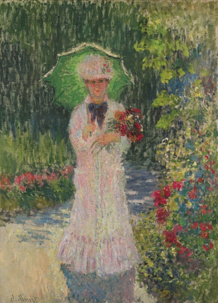 Claude Monet, Camille À L'ombrelle Verte (1876), via Sotheby's
