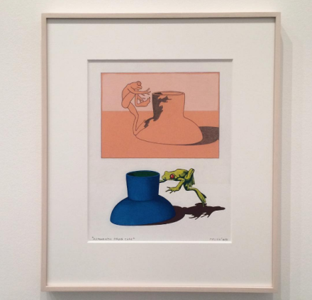 Ken Price, The Acrobatic Frog Cups (1968), via Art Observed
