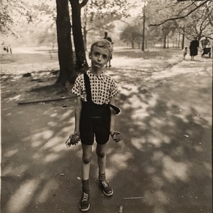 Diane Arbus, Child with a toy hand grenade in Central Park, N.Y.C. (1962), via Art Observed
