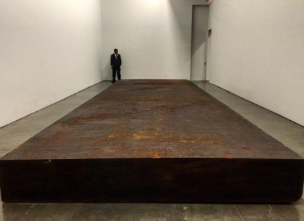 Richard Serra, Silence (for John Cage) (2015), via Art Observed