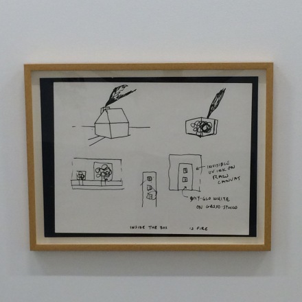 Peter Halley, Inside the Box is Fire (1981), via Art Observed