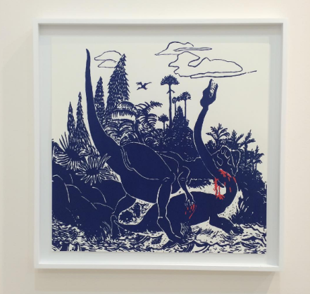 Shio Kusaka's prints at Karma, via Art Observed