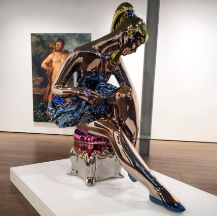 Jeff Koons, Seated Ballerina (2010-2015), via Art Observed