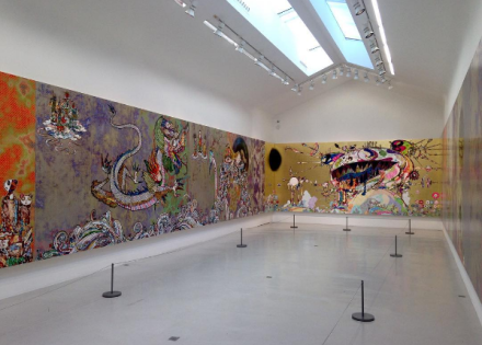 Takashi Murakami, Learning the Magic of Painting (Installation View), via Art Observed