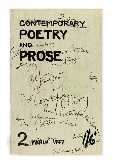 Henry Moore, Cover Design for Contemporary Poetry and Prose, 1937