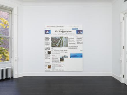 Wade Guyton, The New York Times Paintings (Installation View), via Petzel