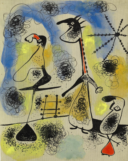 Joan Miro, L'échelle de l'évasion et l'étoile de l'espoir (1926), via Gorvy Lévy