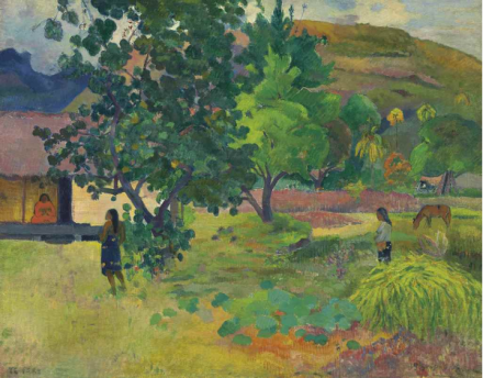 Paul Gauguin, Te Fare (La maison) (1892), via Christie's