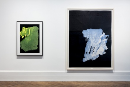 Sigmar Polke, Pour Paintings on Paper (Installation View), via Michael Werner