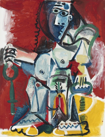 Pablo Picasso, Femme Nue Assise (1965), via Sotheby's
