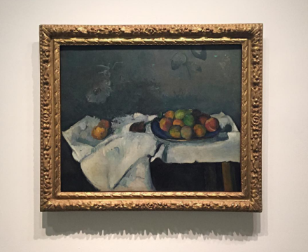Paul Cezanne, Still Life Plate of Peaches (1879-80), via Art Observed