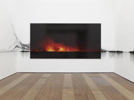 Teresita Fernandez, Fire (America) (Installation View), via Lehmann Maupin