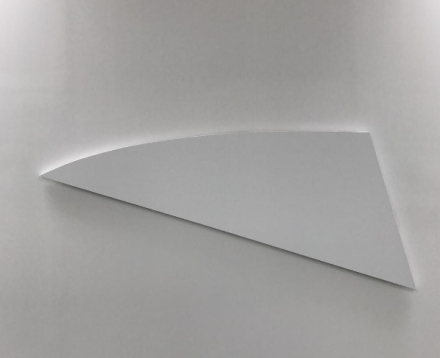 Ellsworth Kelly, White Diagonal Curve (2015), via Art Observed