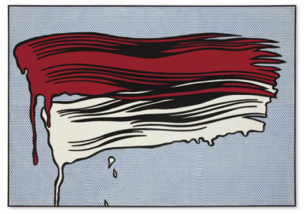 Roy Lichtenstein, Red and White Brushstrokes (1965), via Christies