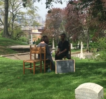 Sophie Calle, Here Lie the Secrets of the Visitors of Green-Wood Cemetery (Installation View), via Lindsay LeBoyer for Art Observed