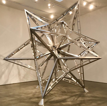 Frank Stella, Alu Tuss Star (2016), via Art Observed
