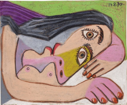 Pablo Picasso, Buste de femme couchée (1970), via Sothebys