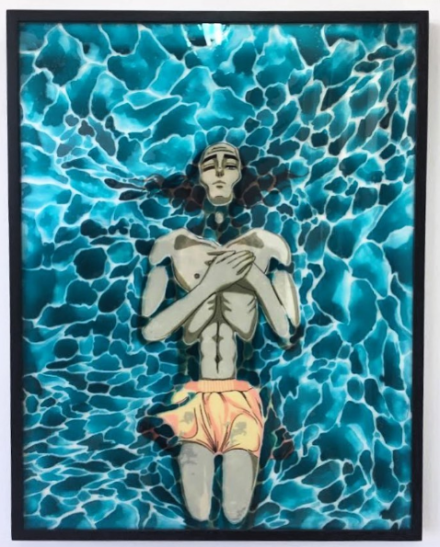 Julien Ceccaldi, Sinking Swimmer (2017), via Art Observed