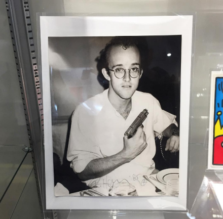 A striking image of Keith Haring at Mast Books, via Art Observed