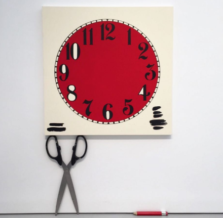 Amanda Ross-Ho, Untitled Timepiece (Coca-Cola) (2017), via Art Observed