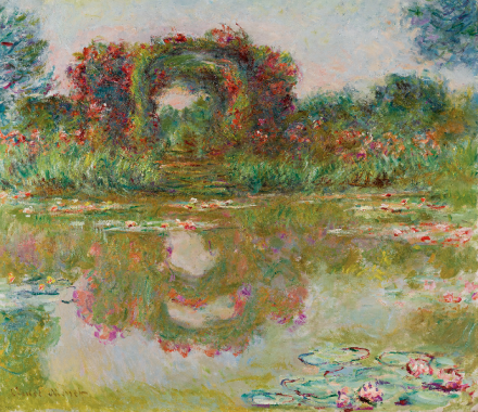 Claude Monet, Les Arceaux de roses, Giverny, Bennecourt (1913), via Sotheby's