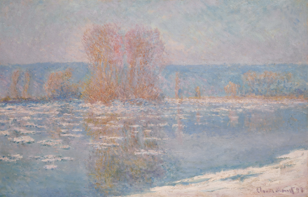 Claude Monet, Les Glaçons, Bennecourt (1893), via Sotheby's