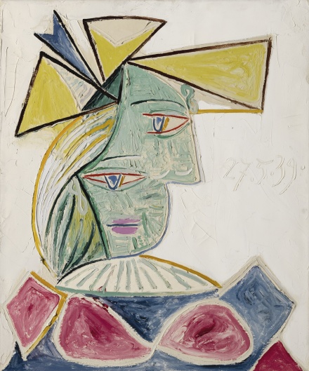 Pablo Picasso, Buste de femme au chapeau (1939), final price 21,679,000 via Sotheby's