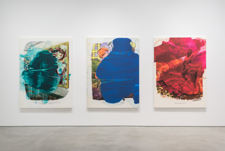 Installation View of Richard Prince: Ripple Paintings at Gladstone Gallery