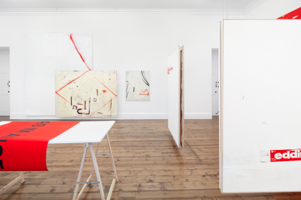 David Ostrowski, The Thin Red Line (Installation view), courtesy Sprüth Magers