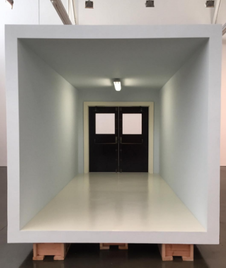 Robert Therrien, No title (room, panic doors) (2013-14), via Art Observed