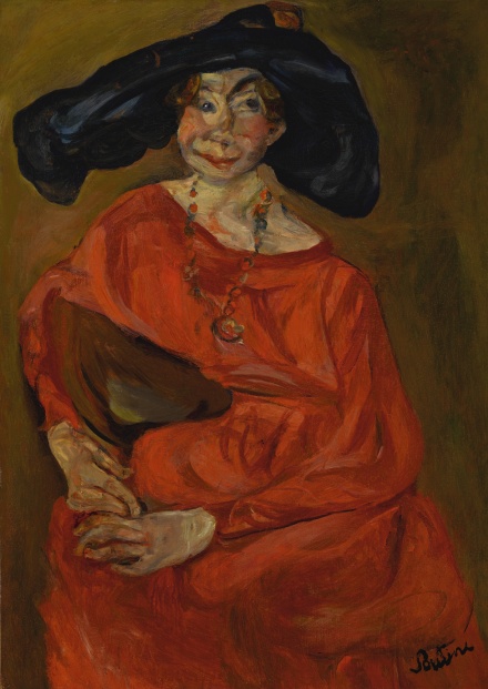 Chaim Soutine, La Femme en Rouge (1923-24), via Sotheby's