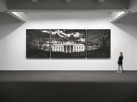 Robert Longo, Untitled (White House) (2019), via Metro Pictures