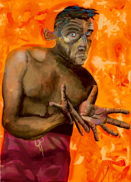 Albert Oehlen, Self-Portrait with Empty Hands (1998), Fina Price £6,234,700, via Sotheby's