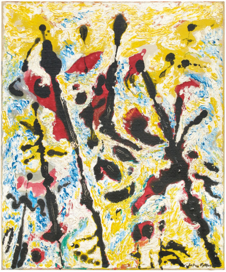 Jackson Pollock, Moon Vibrations (c. 1953–55), via Gagosian