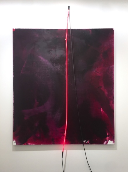 Mary Weatherford, Ruby, Ruby (2019), via Art Observed