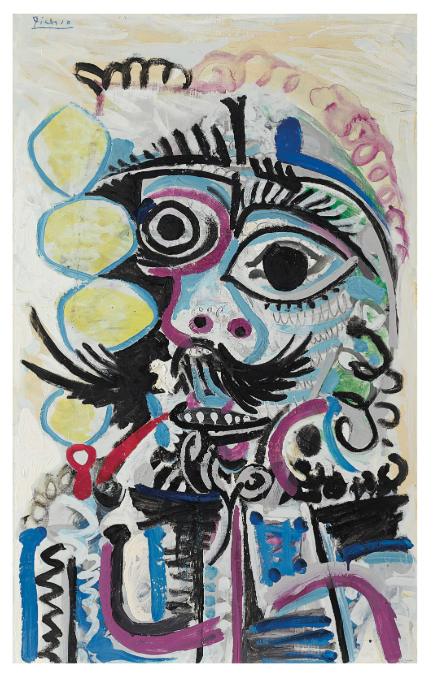 Pablo Picasso, Buste d’homme (1968), via Christie's