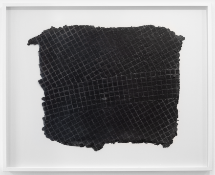 Boden Dunkel, (Dark Floor Piece), 1991, latex, textile.