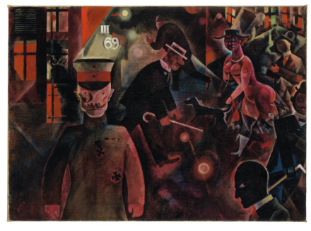 George Grosz, Gefährliche Straße (1919), via Christie's
