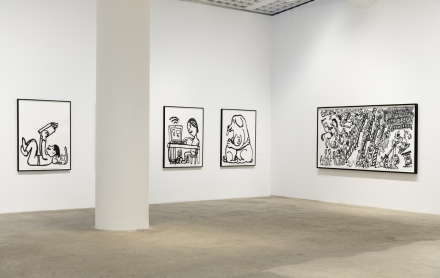 Paul Chan, Drawings for Word Book by Ludwig Wittgenstein (Installation View), via Greene Naftali