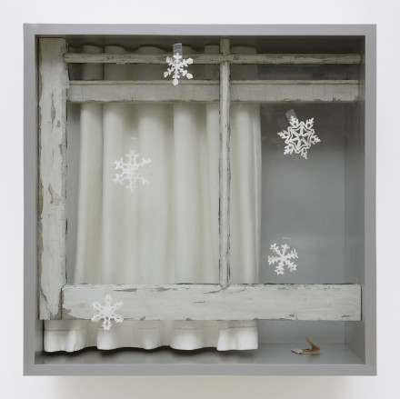 Robert Gober, Window, Curtain, Matches (2020), via Matthew Marks