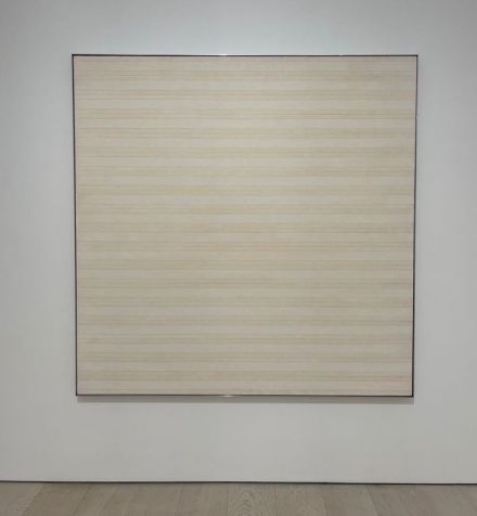 Agnes Martin, The Distillation of Color (Installation View), via Art Observed
