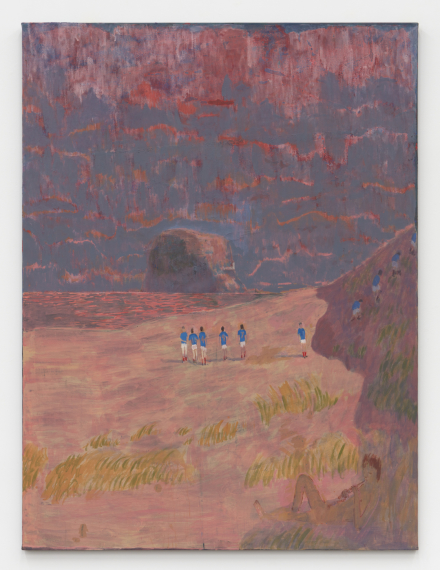 Andrew Cranston, Landscape with Rangers Players (2021), via Karma